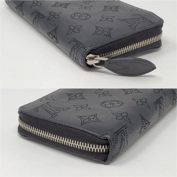 100% Auth Louis Vuitton Mahina Black Zippy Wallet - Picture 4 of 8